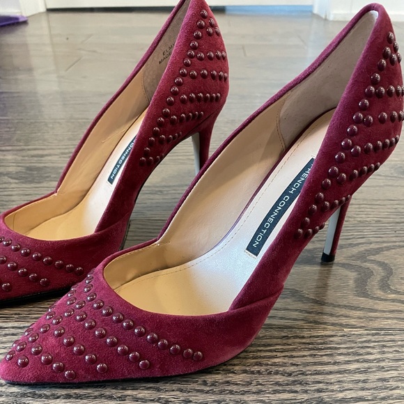 French Connection Burgundy Heels - Picture 3 of 7
